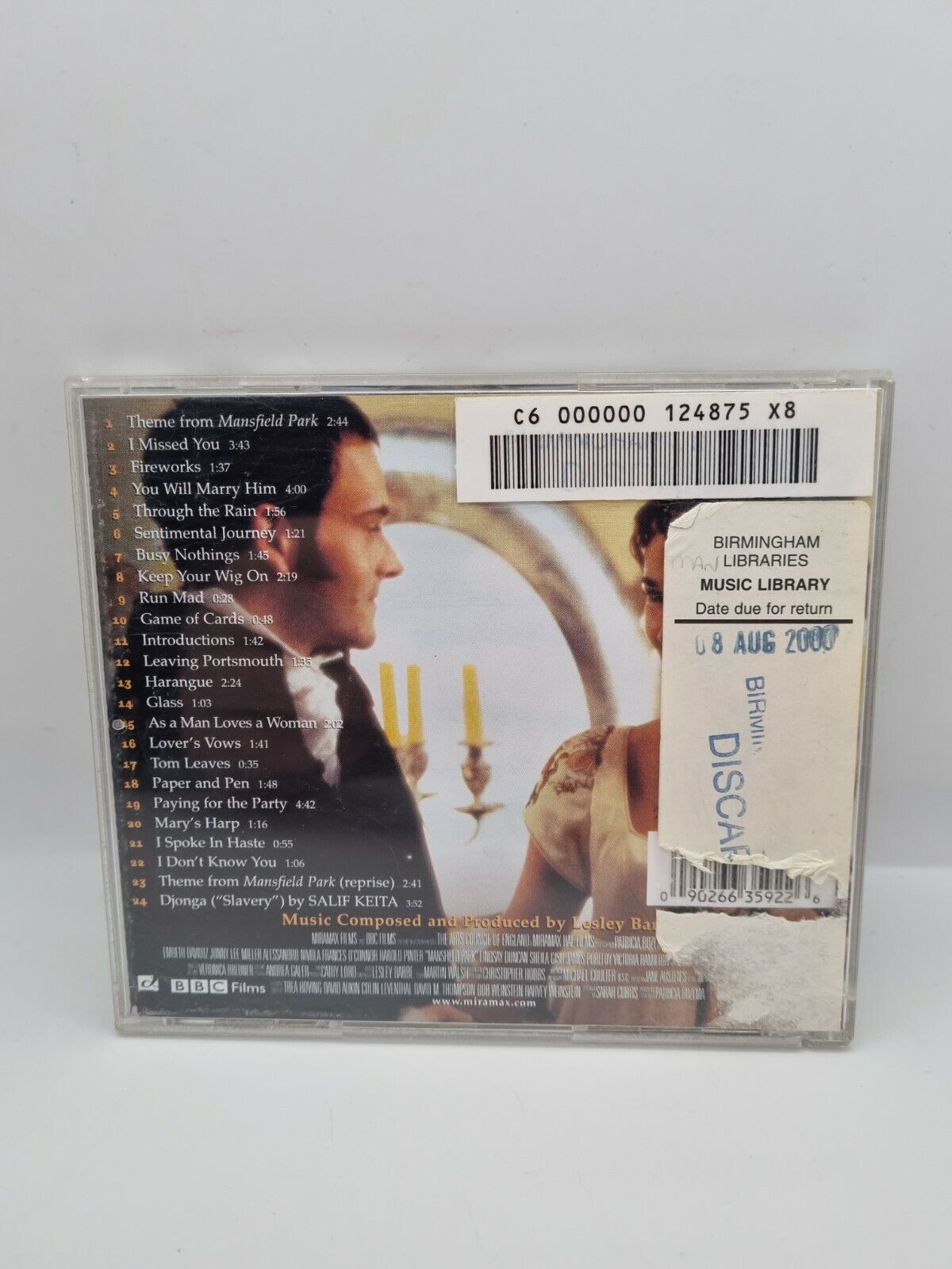 Mansfield Park OST Soundtrack Album By James Shearman & Nick Ingman Audio CD