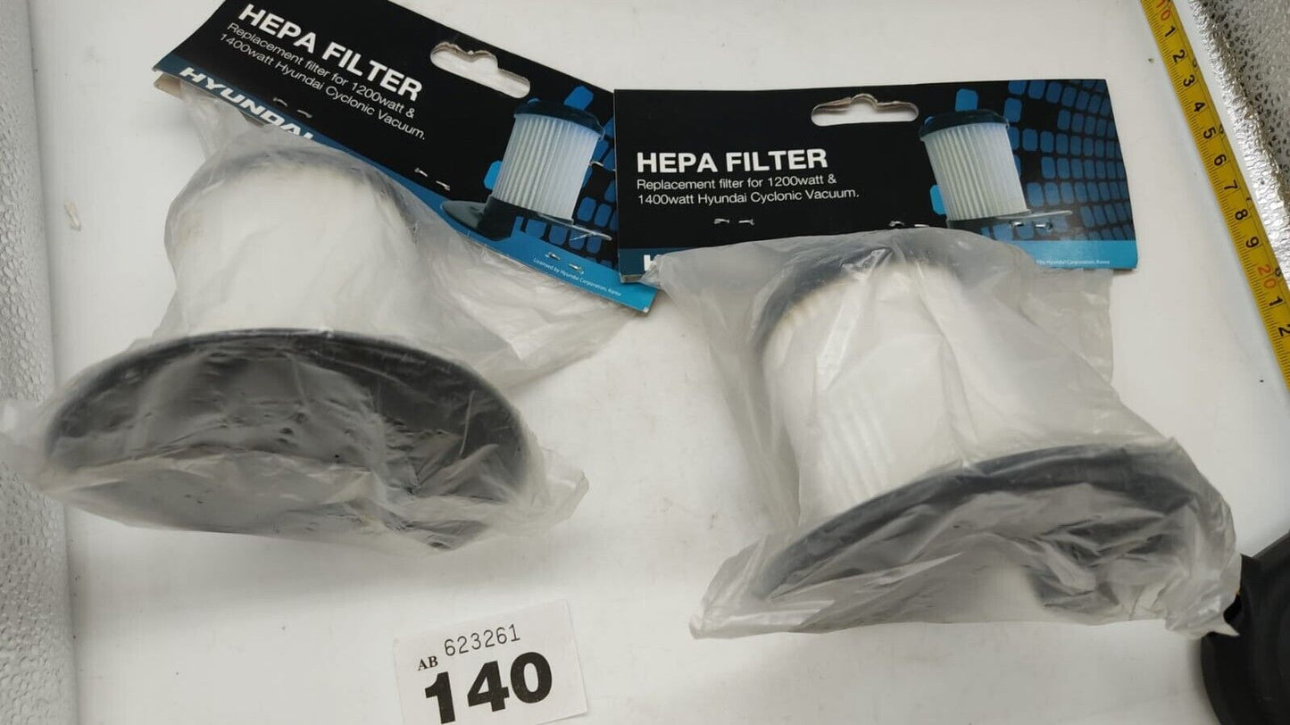 New 2 x Hepa Filters Replacement Filter for Hyundai 1200W, 1400W Cyclonic Vacuum