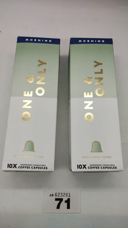 2 Pack Nespresso One & Only Coffee 20x Capsules Single Origin Coffee Out of Date