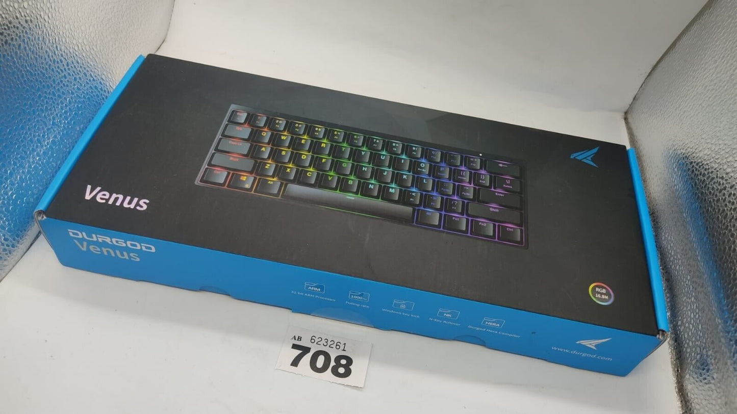 Durgod Venus Hera Compiler Mechanical Keyboard Cherry RGB 16.8M USB 3.0 Port