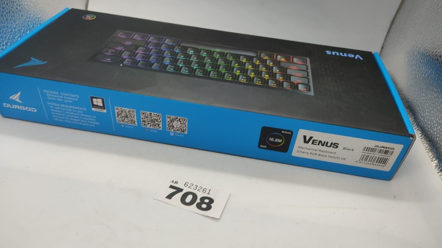 Durgod Venus Hera Compiler Mechanical Keyboard Cherry RGB 16.8M USB 3.0 Port