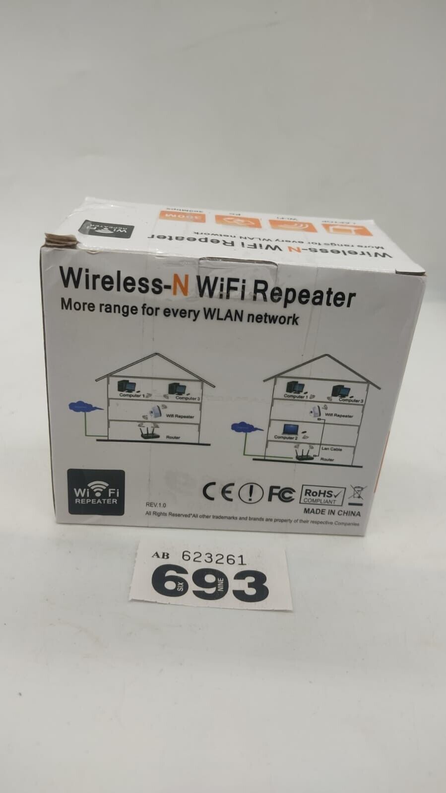 Wireless-N Wi-Fi Repeater 300 Mbps More Range for WLAN Networks New Sealed