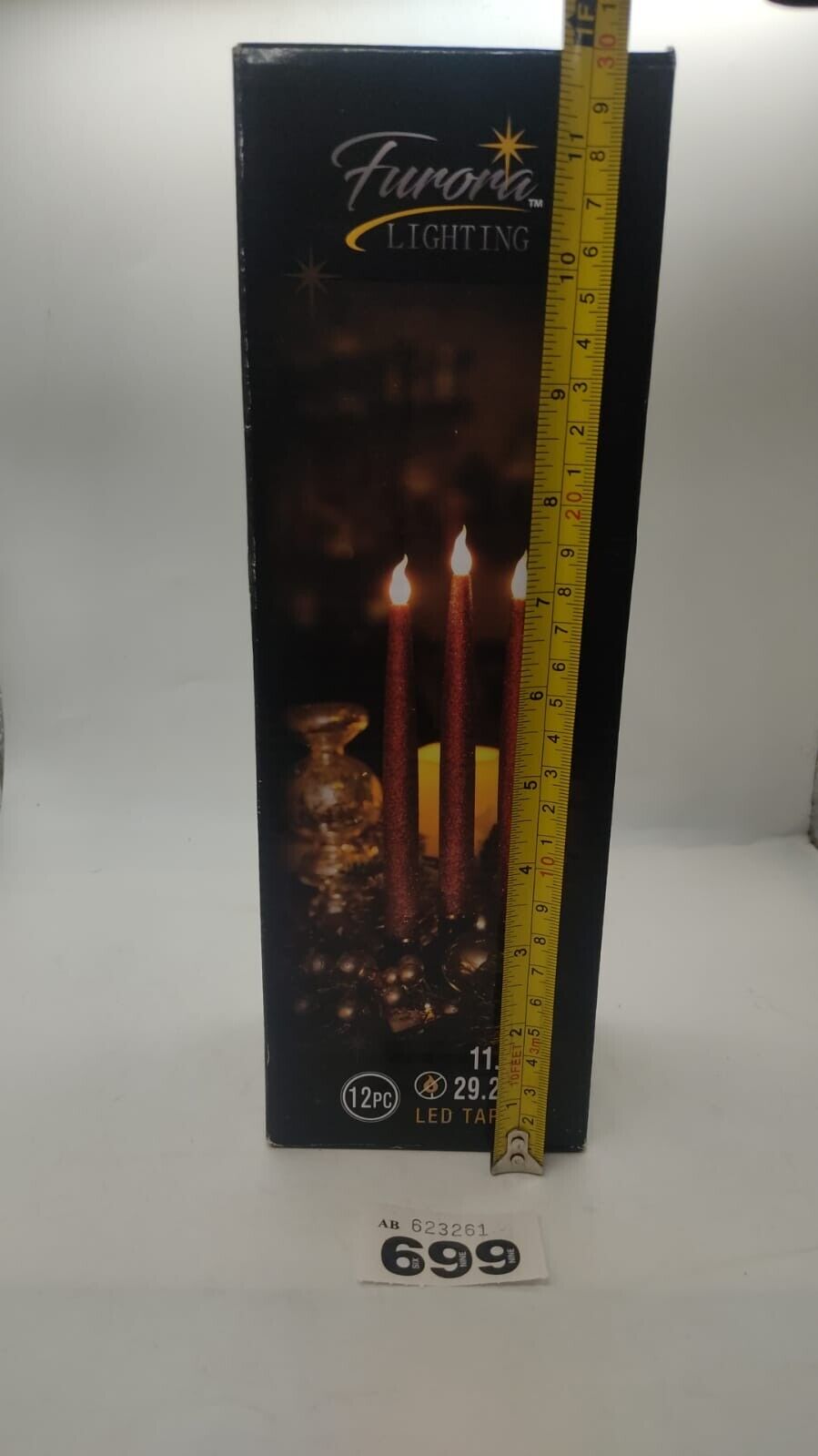 12 Pack Silver LED Flameless Candles Window Candle Light Battery Power w/ Timer