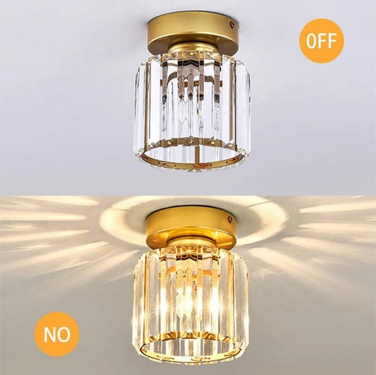 Crystal LED Ceiling Light Modern Chandelier Style Hallway Pendant Lamp LED Bulb