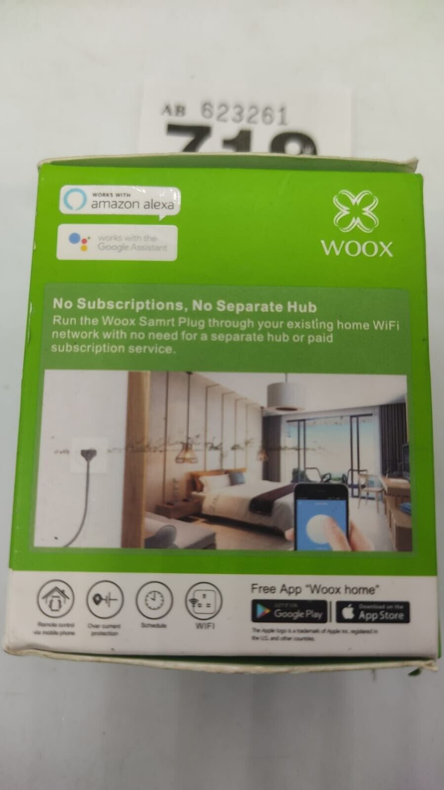 WOOX WIFI Smart Plug Works w/ Alexa, Google Assistant & IFTTT APP Control White