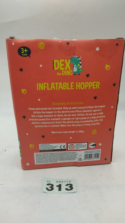 Dex the Dino inflatable hopper. Made by the works. 3+ years