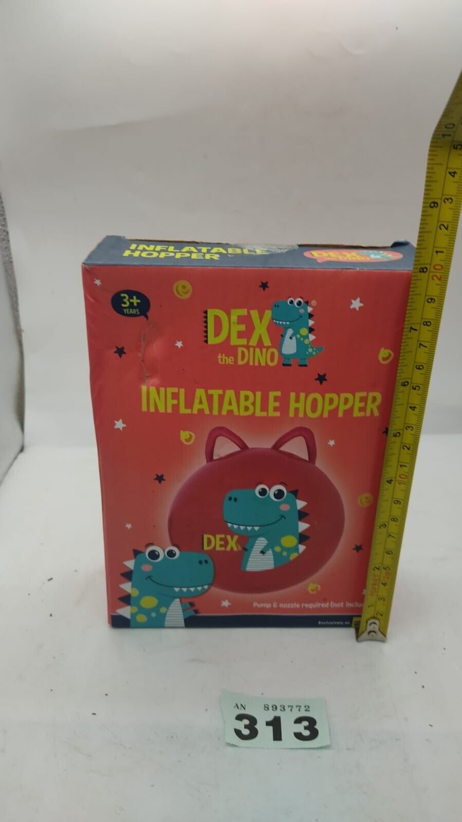 Dex the Dino inflatable hopper. Made by the works. 3+ years