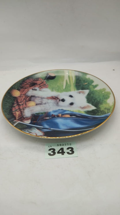 Hole in One by Jim Lamb Good Sports Plate Westie Dog Collector's Edition Vintage