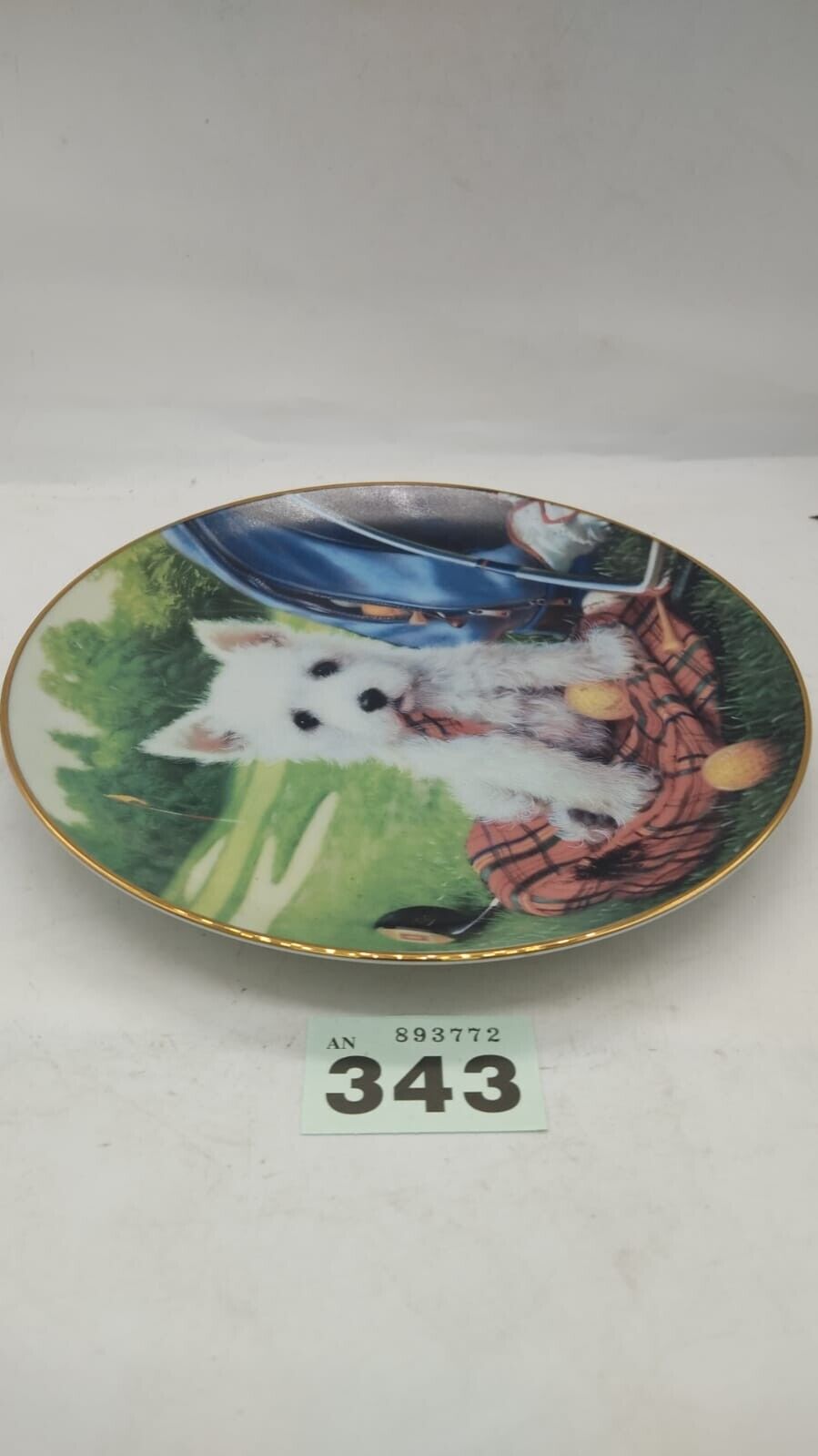 Hole in One by Jim Lamb Good Sports Plate Westie Dog Collector's Edition Vintage