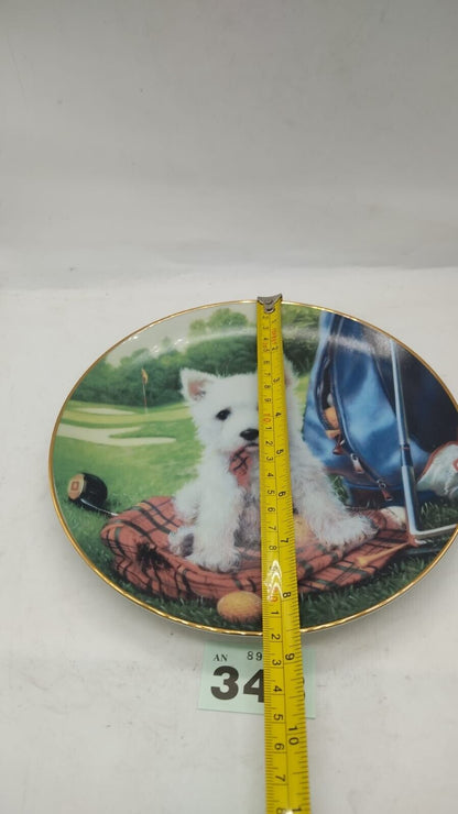 Hole in One by Jim Lamb Good Sports Plate Westie Dog Collector's Edition Vintage