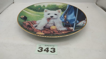 Hole in One by Jim Lamb Good Sports Plate Westie Dog Collector's Edition Vintage