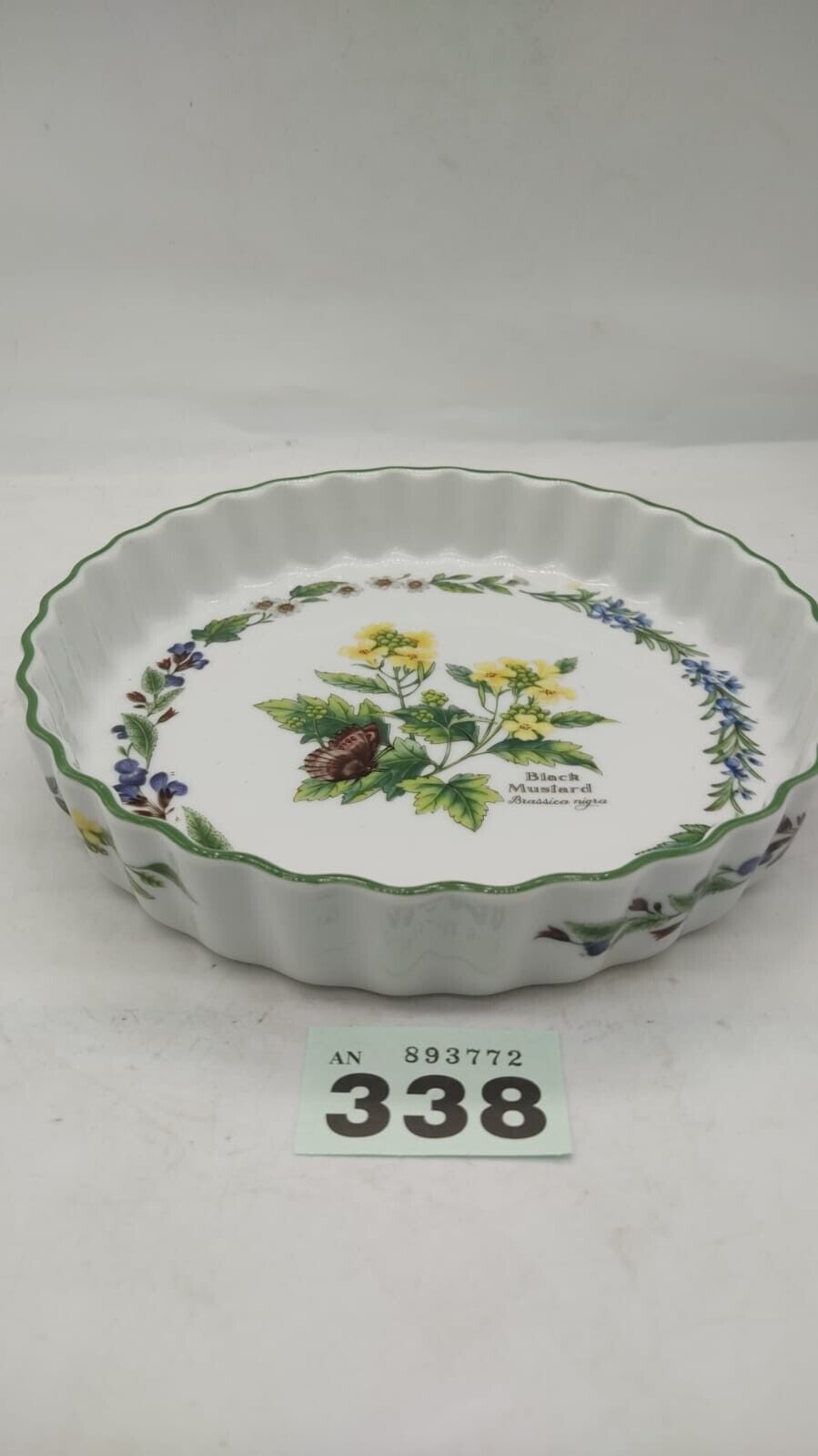 Royal Worcester Herbs Rosemary Black Mustard Baking Flan Quiche Dish Vintage