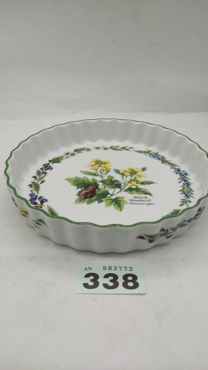 Royal Worcester Herbs Rosemary Black Mustard Baking Flan Quiche Dish Vintage