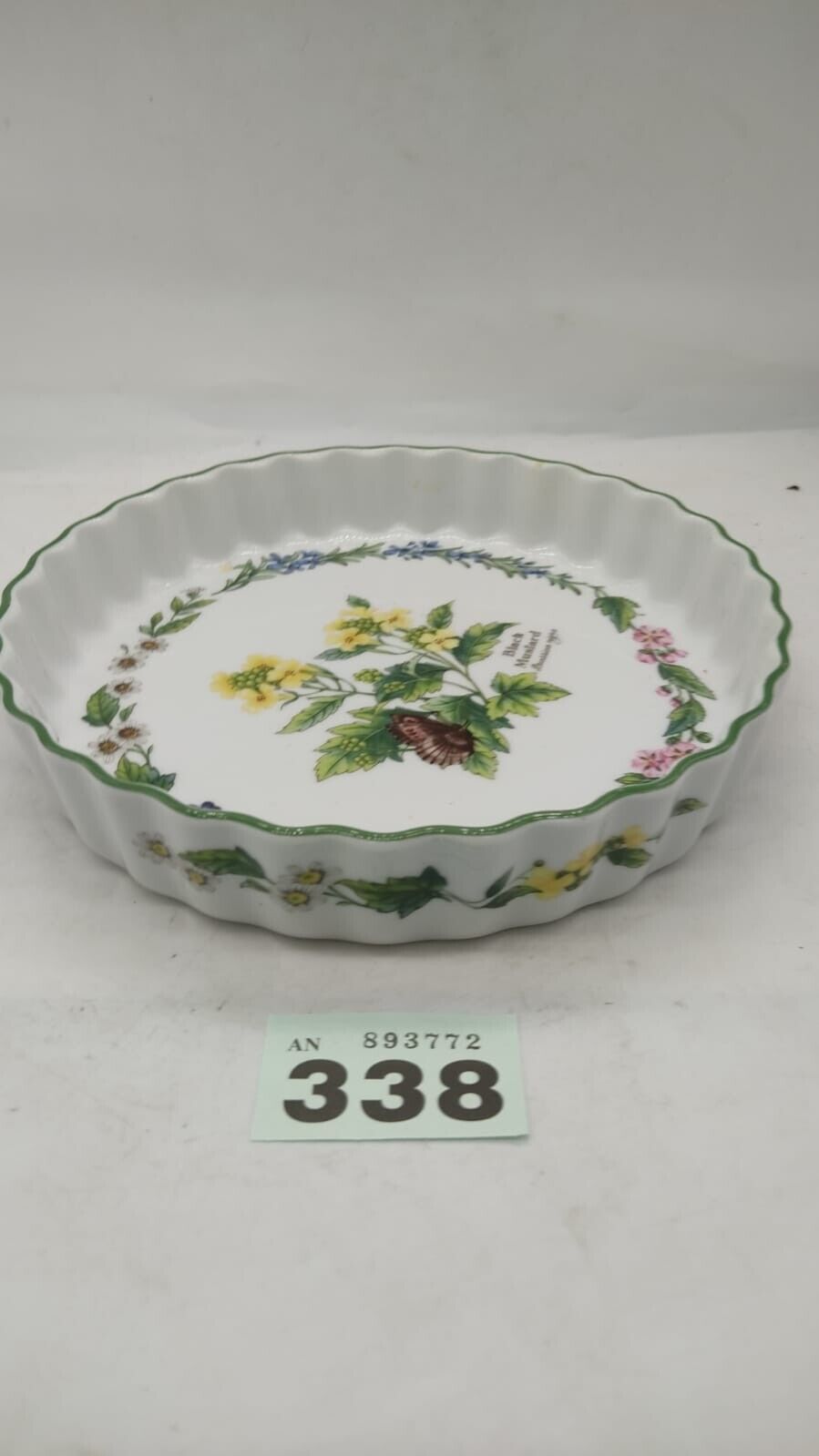 Royal Worcester Herbs Rosemary Black Mustard Baking Flan Quiche Dish Vintage