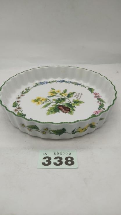 Royal Worcester Herbs Rosemary Black Mustard Baking Flan Quiche Dish Vintage