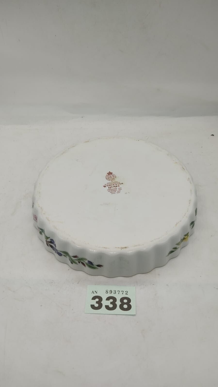 Royal Worcester Herbs Rosemary Black Mustard Baking Flan Quiche Dish Vintage