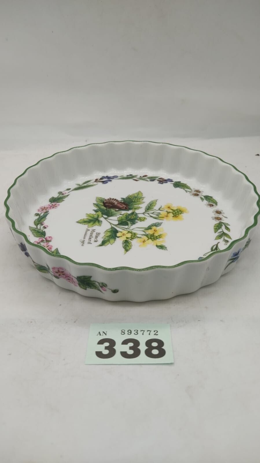 Royal Worcester Herbs Rosemary Black Mustard Baking Flan Quiche Dish Vintage