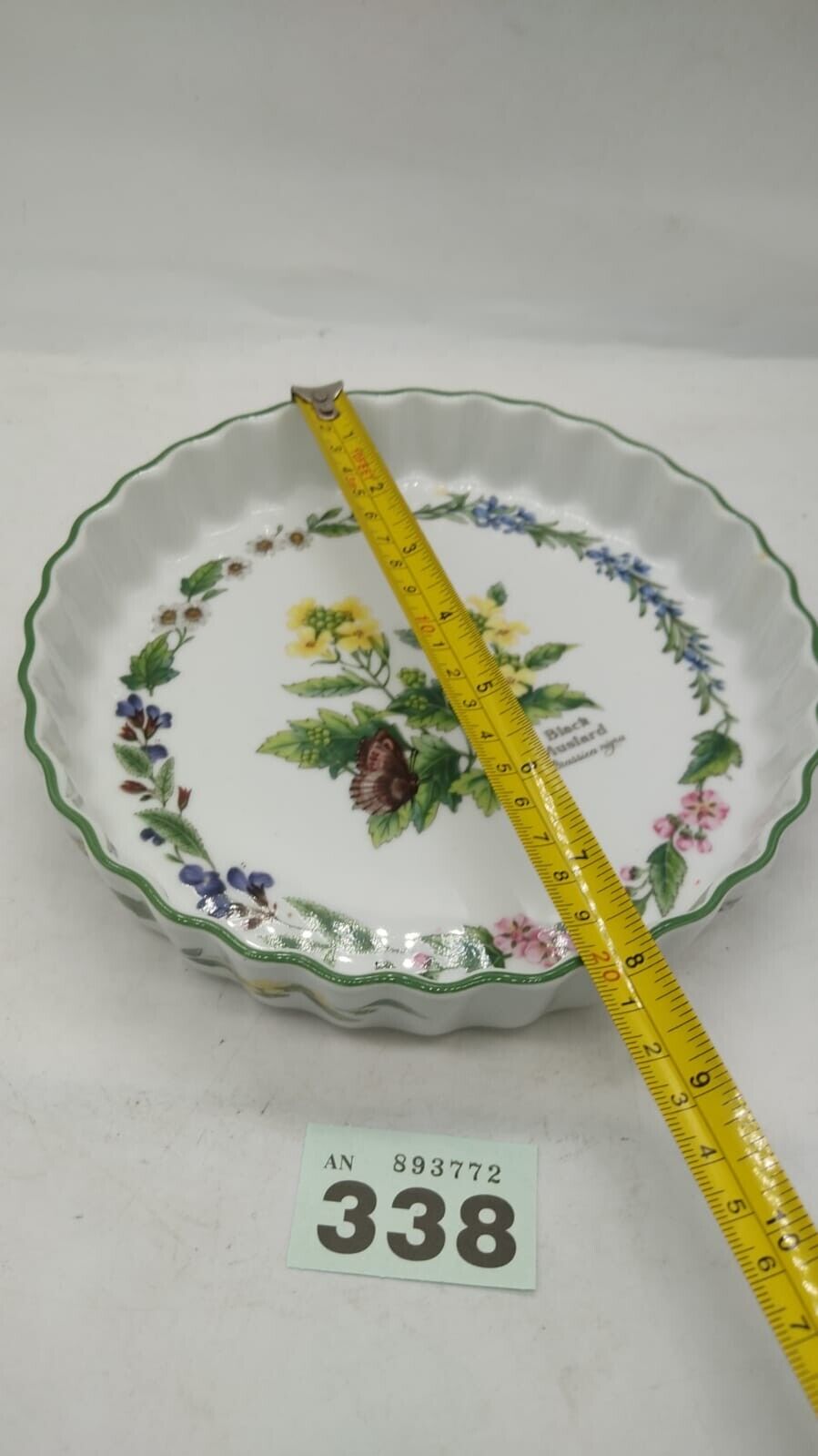 Royal Worcester Herbs Rosemary Black Mustard Baking Flan Quiche Dish Vintage