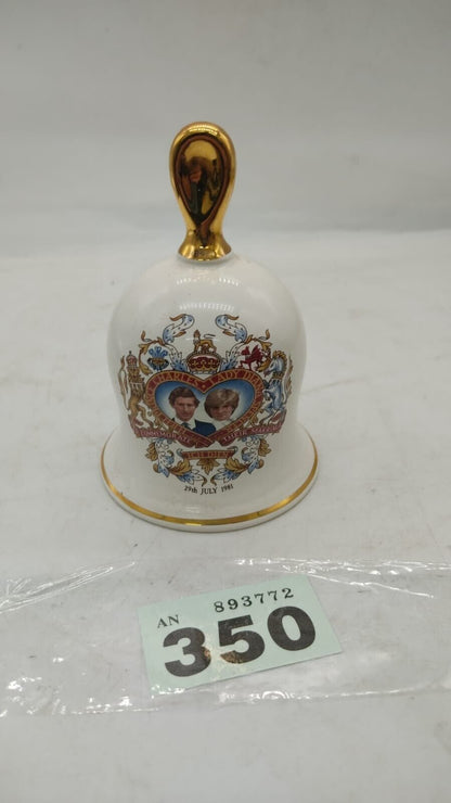 Vintage Commemorative Bell Prince Charles and Princess Diana, Royal Wedding 1981