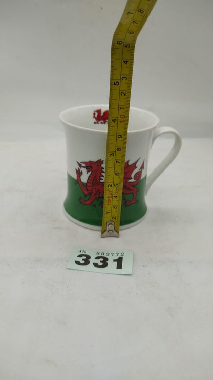 The Leonardo Collection Red and White Welsh Dragon Fine Bone China Mug