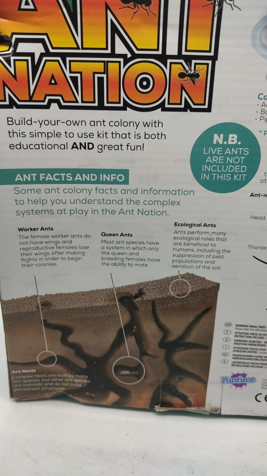 Discover the Ant Nation Build your own Ant Colony Maze Farm Kit Kids Educational