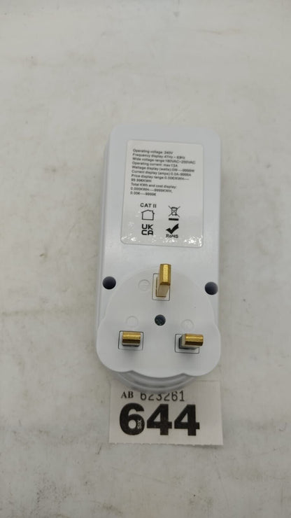 Smart Plug-in Energy Monitor Power Meter Electricity Usage Monitoring Socket UK