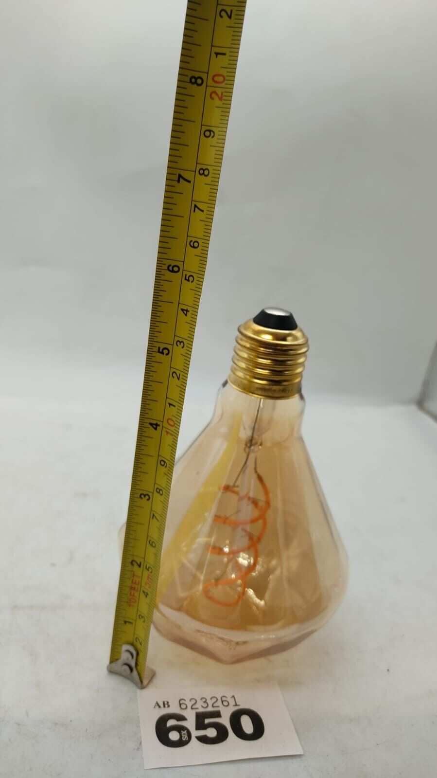 Single 4W Flat Diamond Soft Filament-Double Winding Antique Look LED Bulb Amber