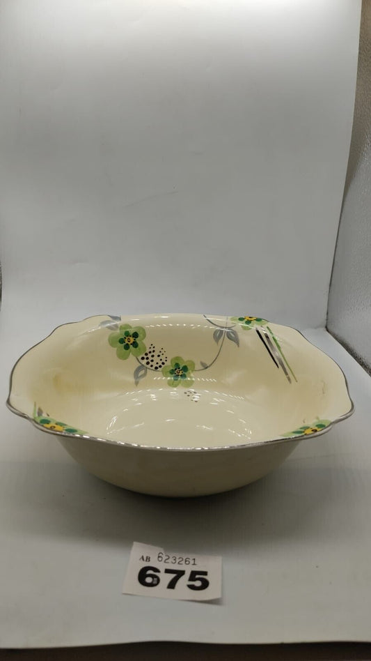 J.H.W & Sons Hanley England, Vintage Large Bowl, Flower Design