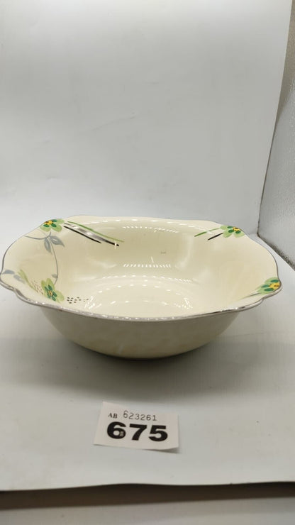 J.H.W & Sons Hanley England, Vintage Large Bowl, Flower Design