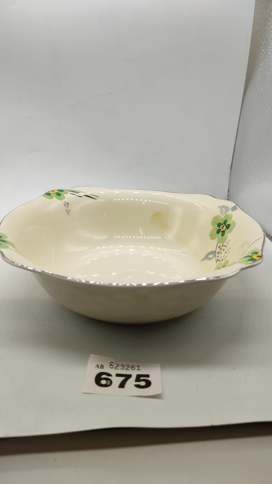 J.H.W & Sons Hanley England, Vintage Large Bowl, Flower Design