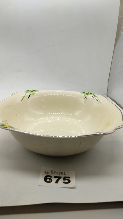 J.H.W & Sons Hanley England, Vintage Large Bowl, Flower Design