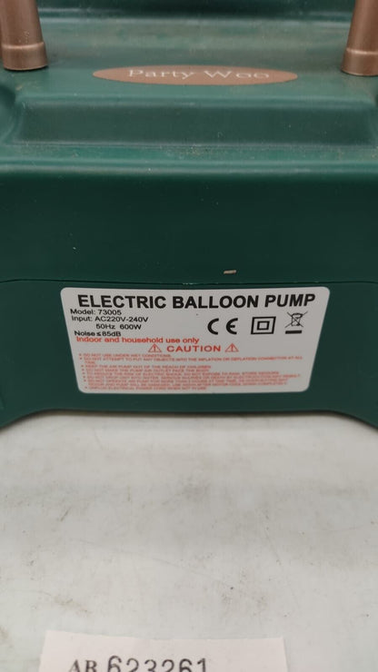 Party Woo Electric Balloon Pump Quick Inflate/Deflate 220V-240V 600W New Unboxed