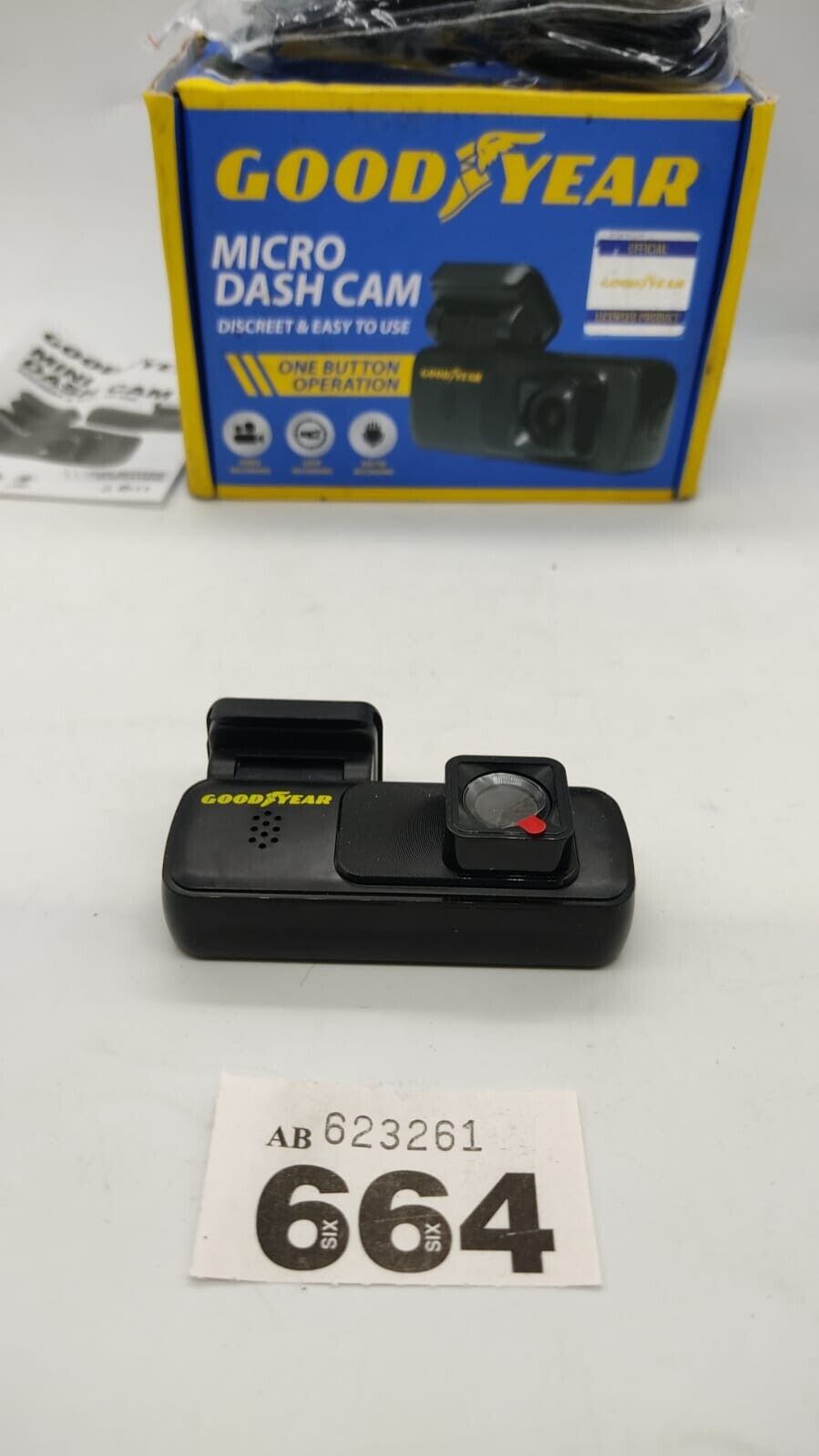 Goodyear Micro One Button Operation Dash Cam with Sound Recording, New - Boxed