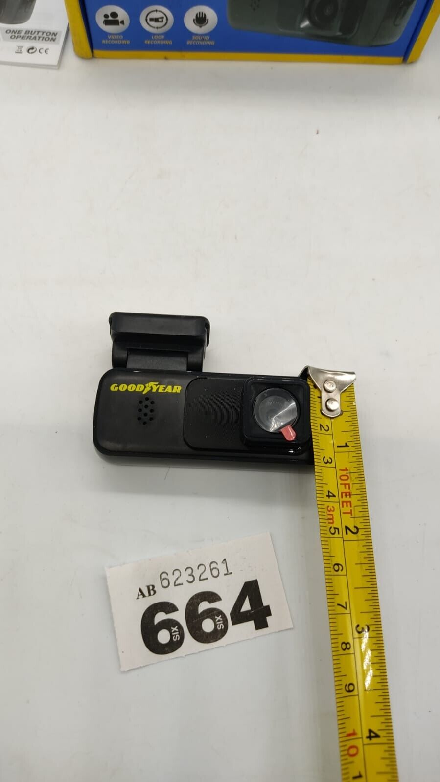 Goodyear Micro One Button Operation Dash Cam with Sound Recording, New - Boxed