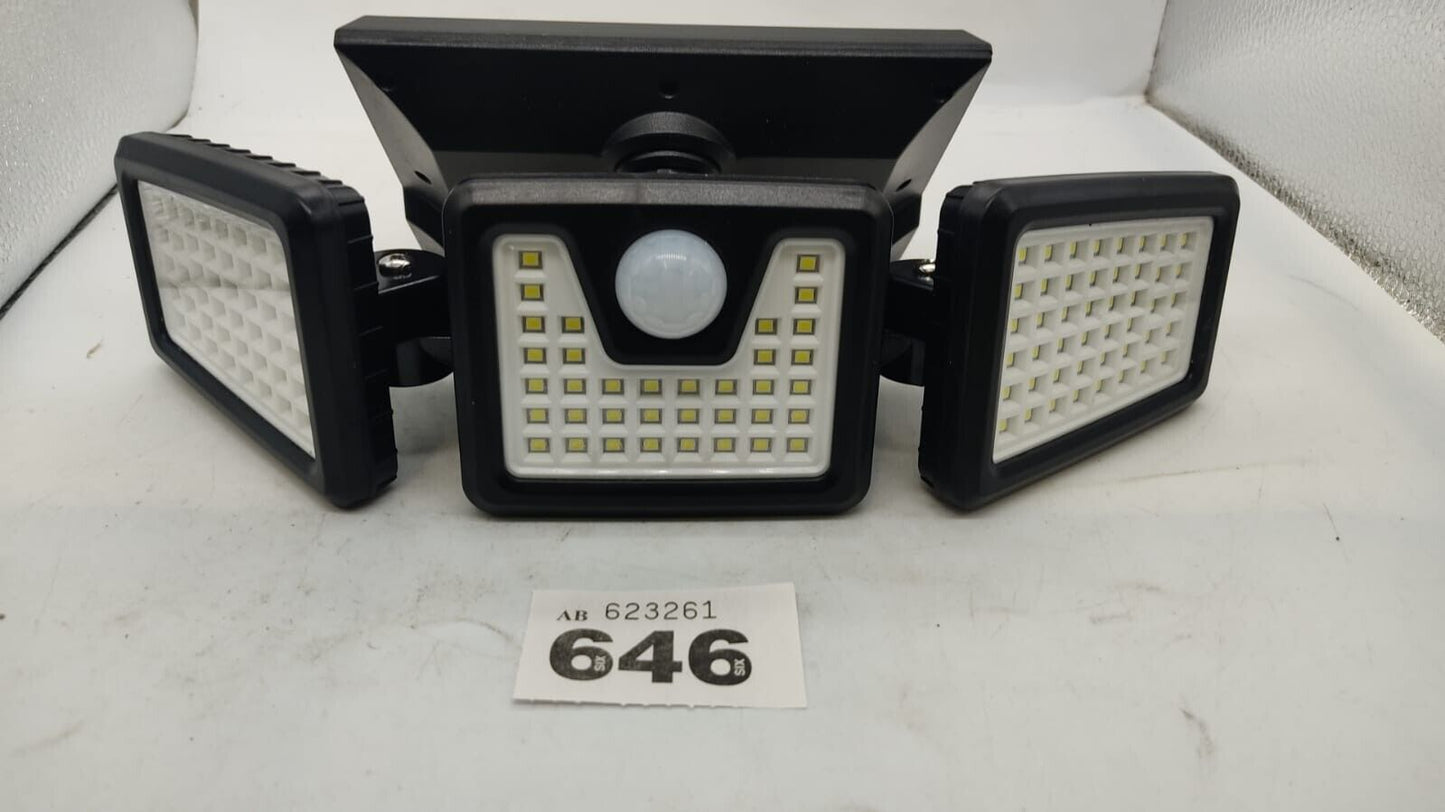 Motion Sensor Light Solar Power 3 Adjustable Heads IP65 Wide Angle Floodlight