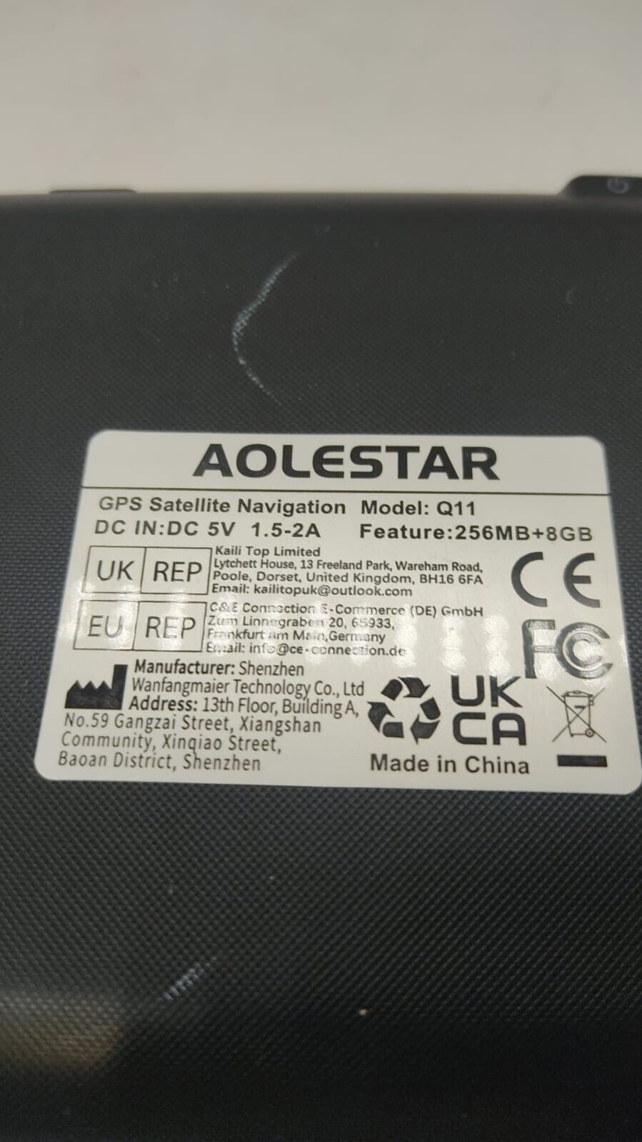 Aolestar Sat Nav GPS Navigation Media Player Q11 256MB/8G Device Only