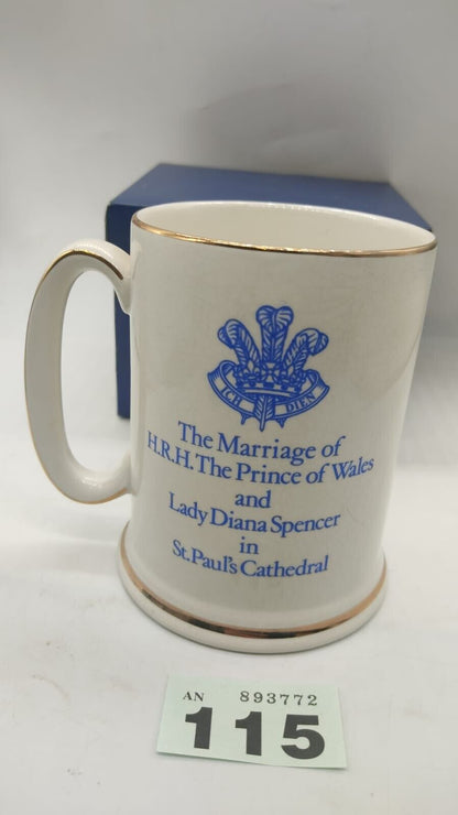 Vintage The Royal Marriage 29 July 1981 Pride of Britain Souvenir Mug Lady Diana