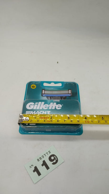 Gillette Mach3 Men's Razor Blade Refill Cartridges 4 Pack. New Sealed