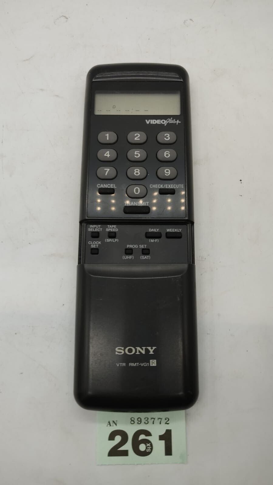 Genuine Original Sony Vtr Vcr Remote Control Rmt - VG1 SLVE6U