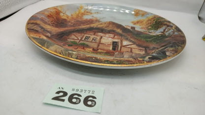 Vintage Sampsonite Churchill Super Vitrified Plate Thatched Cottage Karl Schutze