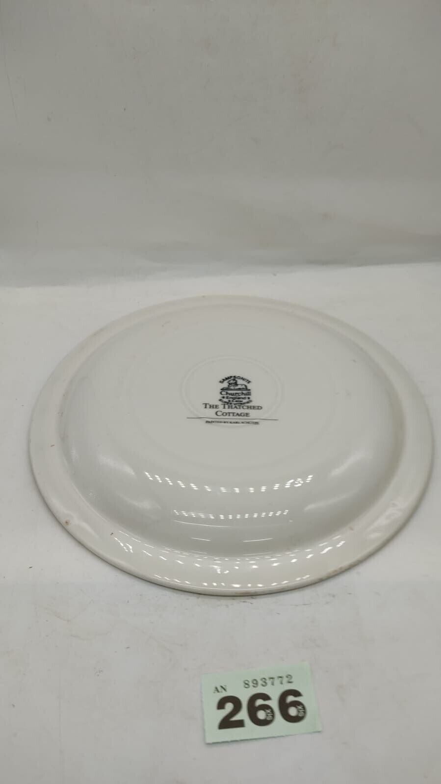 Vintage Sampsonite Churchill Super Vitrified Plate Thatched Cottage Karl Schutze