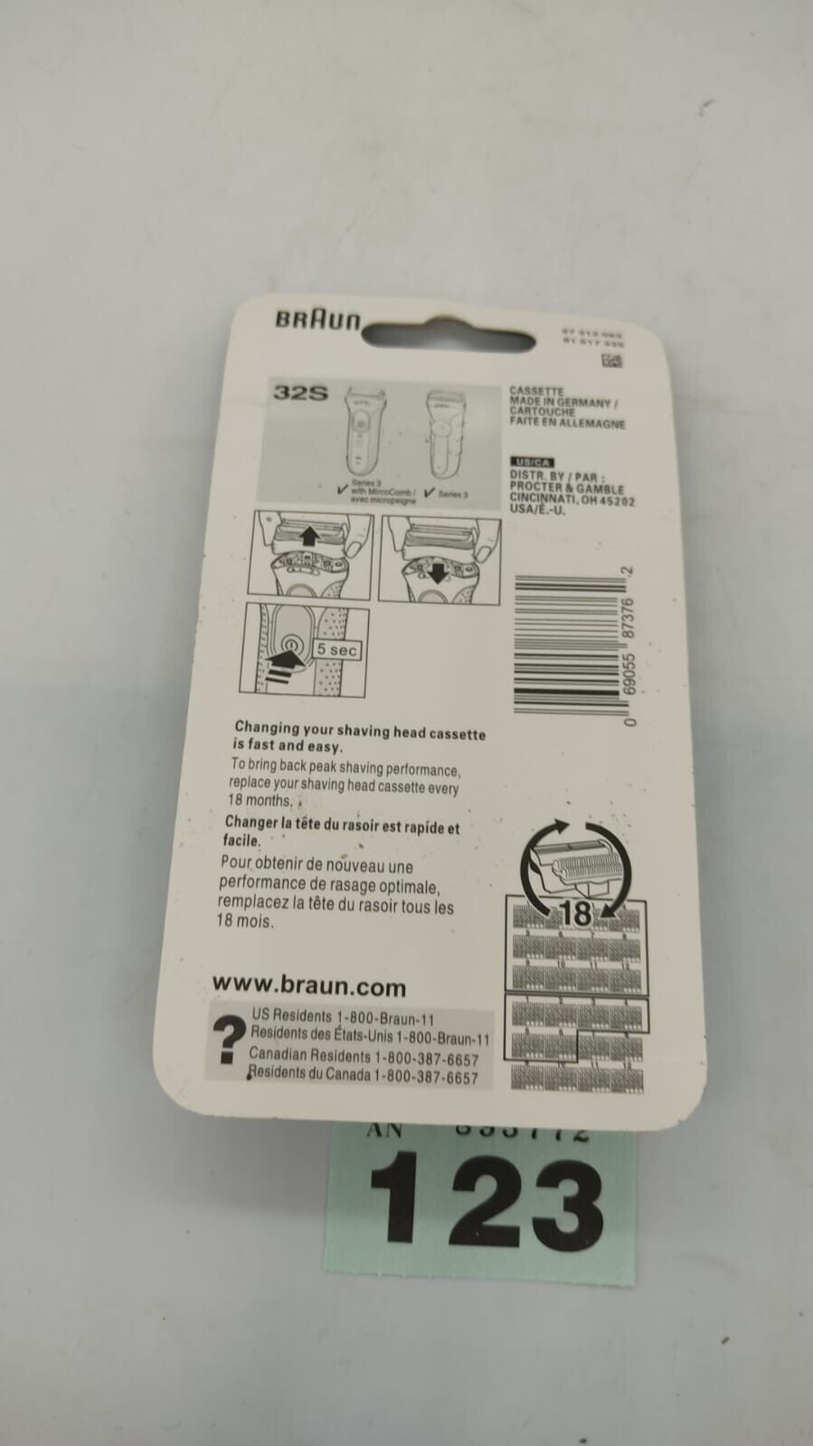 Braun Series 3 Proskin Electric Shaver Replacement Head 32s New Sealed