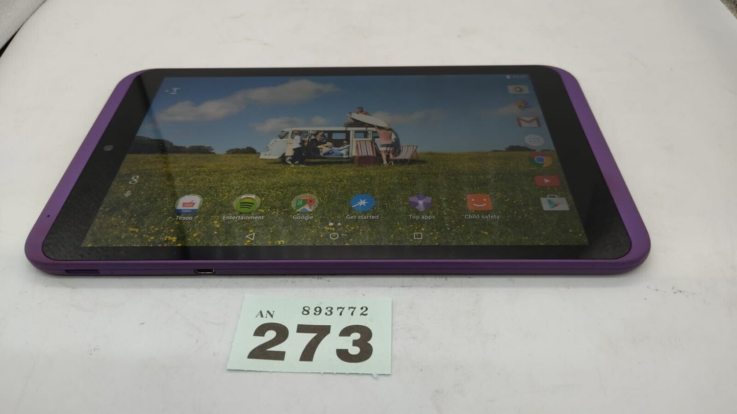 Tesco Hudl HTFA4P 16GB 8 Inches Screen Purple Used, Tested Working - Device only