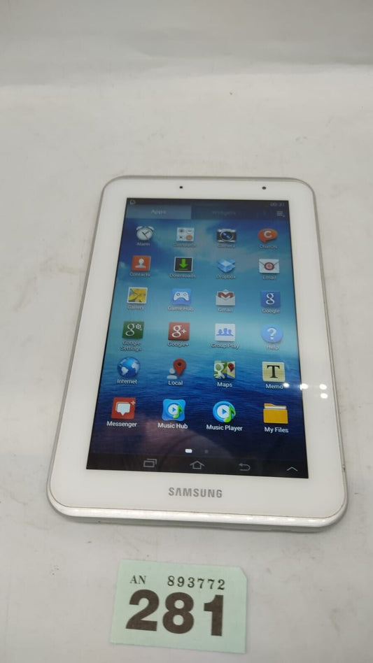 Samsung Galaxy Tab 2 7.0 GT-P3110 Wi-Fi White Android Tablet Device Only Working