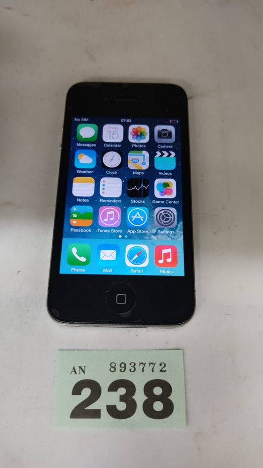 Apple iPhone 4 - 16GB - Black (Unlocked) A1332 (GSM) Device Only. Tested Working