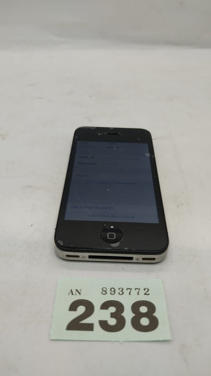 Apple iPhone 4 - 16GB - Black (Unlocked) A1332 (GSM) Device Only. Tested Working