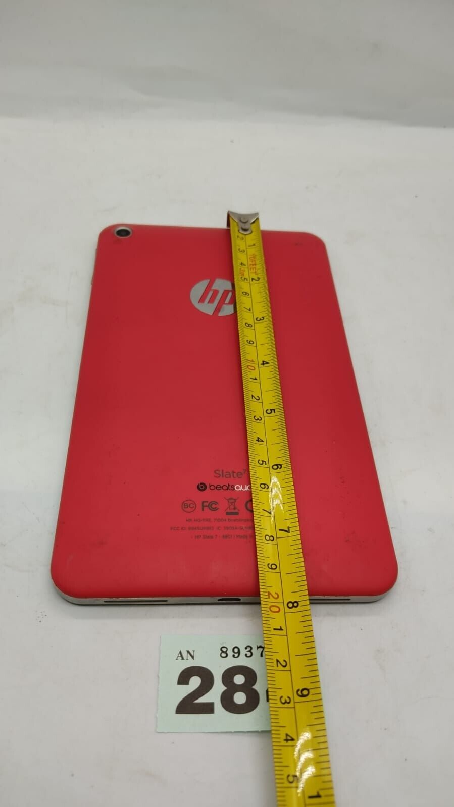 HP RED Slate 7 Tablet with Built in Beats Audio Device Only Tested Working