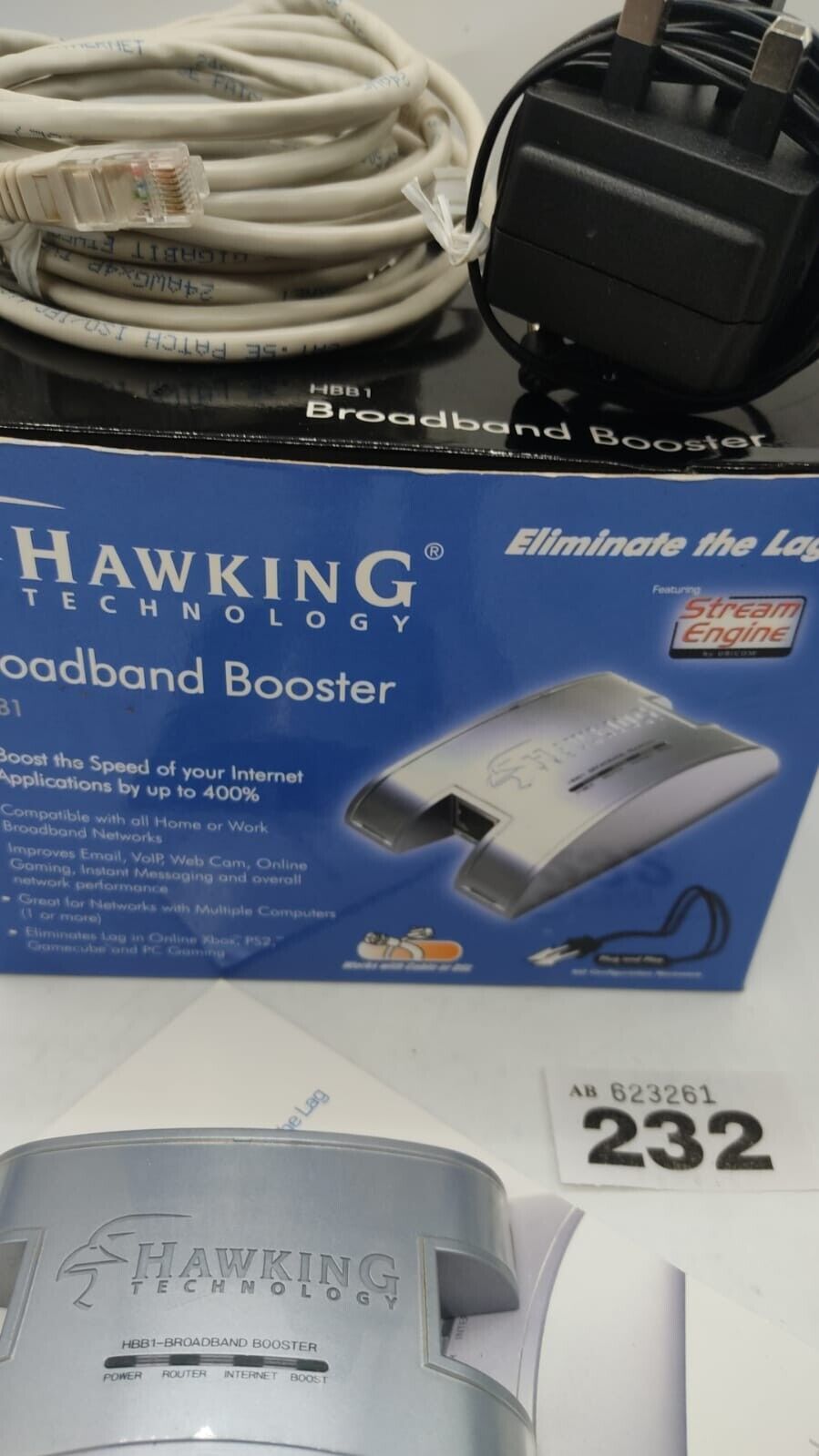 Hawking Technology Broadband Booster HBB1 Including All Cables, Boxed