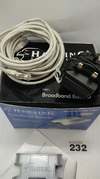 Hawking Technology Broadband Booster HBB1 Including All Cables, Boxed