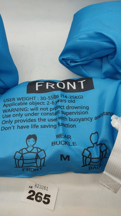 Children's Boys Blueswim Vest 30-55 Lbs 2-6 yrs Shoulder Arm Protection Fun